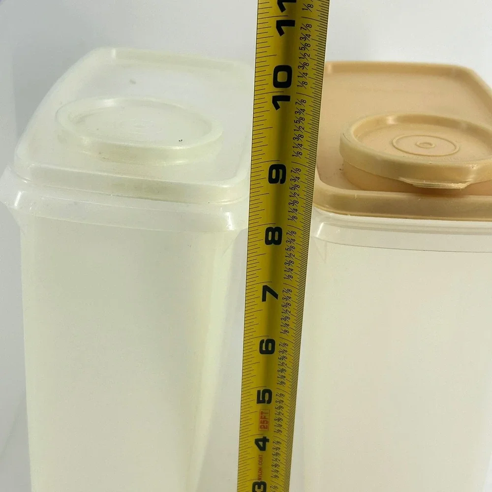 Tupperware Modular Mates Cereal Food Storage Containers Lot of 3 Blue Tan White